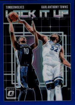 2018-19 Donruss Optic - Lock It Up Blue #10 Karl-Anthony Towns Front