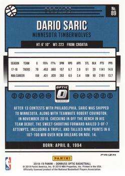 2018-19 Donruss Optic - Orange #89 Dario Saric Back