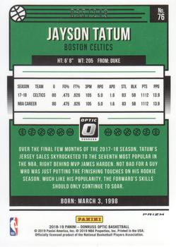 2018-19 Donruss Optic - Premium Box Set #76 Jayson Tatum Back