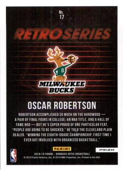 2018-19 Donruss Optic - Retro Series Fast Break Holo #17 Oscar Robertson Back