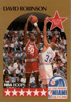 1990-91 Hoops - All-Star Program Perforated #NNO David Robinson Front