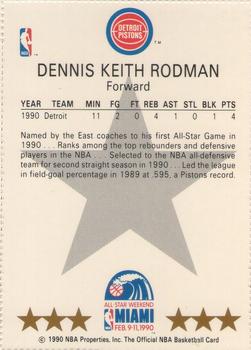 1990-91 Hoops - All-Star Program Perforated #NNO Dennis Rodman Back