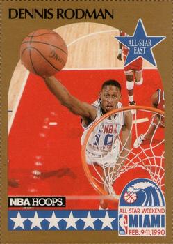 1990-91 Hoops - All-Star Program Perforated #NNO Dennis Rodman Front
