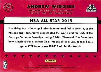 2014-15 Donruss - All-Star Weekend Wrapper Redemption #AS1 Andrew Wiggins Back