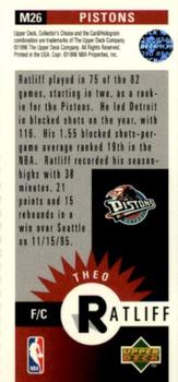 1996-97 Collector's Choice - Mini-Cards #M26 Theo Ratliff Back