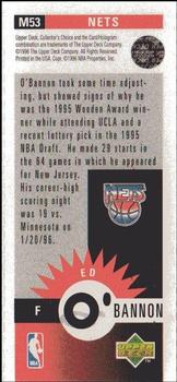 1996-97 Collector's Choice - Mini-Cards #M53 Ed O'Bannon Back