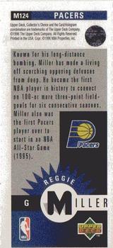 1996-97 Collector's Choice - Mini-Cards #M124 Reggie Miller Back