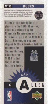 1996-97 Collector's Choice - Mini-Cards #M136 Ray Allen Back