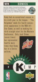 1996-97 Collector's Choice - Mini-Cards Gold #M78 Shawn Kemp Back