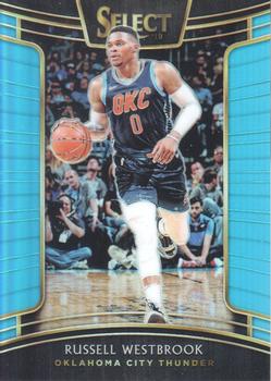 2018-19 Panini Select - Light Blue Prizms #91 Russell Westbrook Front