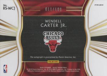2018-19 Panini Select - Rookie Signatures #RS-WCJ Wendell Carter Jr. Back