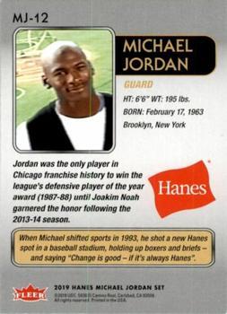 2018-19 Fleer Hanes Michael Jordan 30th Anniversary #MJ-12 Michael Jordan Back