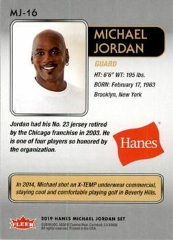 2018-19 Fleer Hanes Michael Jordan 30th Anniversary - Red Foil #MJ-16 Michael Jordan Back