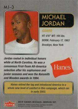 2018-19 Fleer Hanes Michael Jordan 30th Anniversary - Blue Foil #MJ-3 Michael Jordan Back
