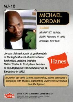 2018-19 Fleer Hanes Michael Jordan 30th Anniversary - Blue Foil #MJ-18 Michael Jordan Back