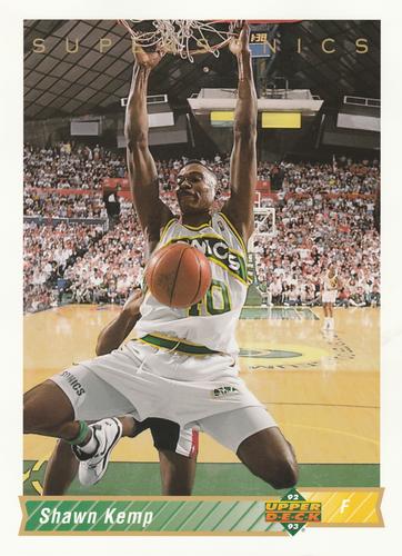 1992-93 Upper Deck Authenticated Collector Series Jumbo #240 Shawn Kemp Front