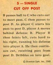 1948 Bowman #5 Basketball Play Back