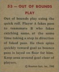 1948 Bowman #53 Basketball Play Back