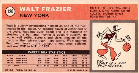 1970-71 Topps #120 Walt Frazier Back