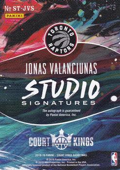 2018-19 Panini Court Kings - Studio Signatures #ST-JVS Jonas Valanciunas Back