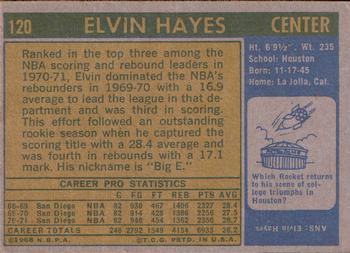 1971-72 Topps #120 Elvin Hayes Back