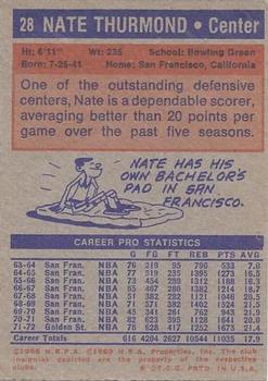 1972-73 Topps #28 Nate Thurmond Back