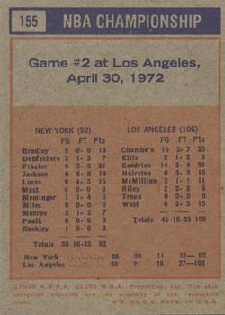 1972-73 Topps #155 1971-72 NBA Finals Game 2 Back
