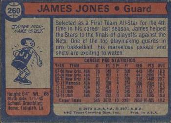 1974-75 Topps #260 James Jones Back