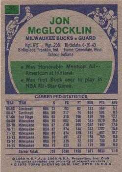 1975-76 Topps #35 Jon McGlocklin Back
