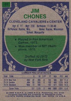 1975-76 Topps #66 Jim Chones Back
