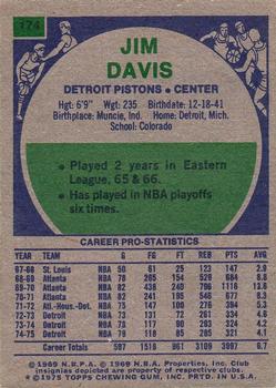 1975-76 Topps #174 Jim Davis Back