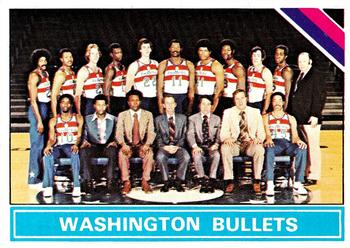 1975-76 Topps #220 Washington Bullets Front
