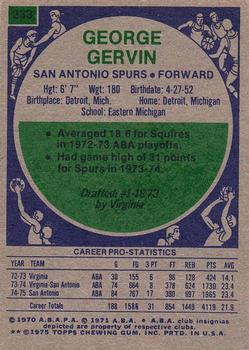 1975-76 Topps #233 George Gervin Back