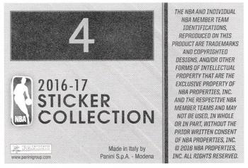 2016-17 Panini Stickers (European Edition) #4 LeBron James Back