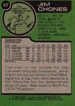 1977-78 Topps #57 Jim Chones Back