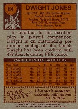 1978-79 Topps #84 Dwight Jones Back