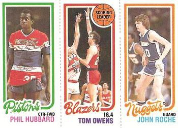 1980-81 Topps #78 / 86 / 195 Phil Hubbard / Tom Owens / John Roche Front