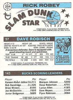 1980-81 Topps #57 / 143 / 254 Marques Johnson / Dave Robisch / Rick Robey Back