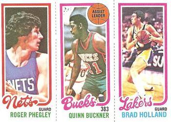 1980-81 Topps #138 / 145 / 160 Roger Phegley / Quinn Buckner / Brad Holland Front