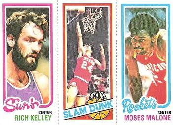 1980-81 Topps #107 / 192 / 263 Rich Kelley / Bobby Jones / Moses Malone Front