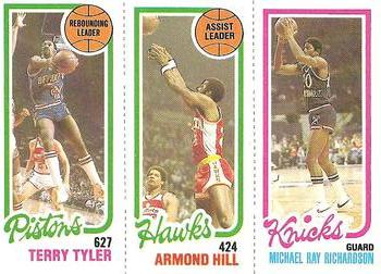 1980-81 Topps #21 / 82 / 171 Terry Tyler / Armond Hill / Micheal Ray Richardson Front