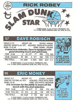 1980-81 Topps #57 / 90 / 254 Eric Money / Dave Robisch / Rick Robey Back