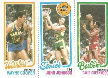 1980-81 Topps #45 / 95 / 226 Wayne Cooper / John Johnson / David Greenwood Front