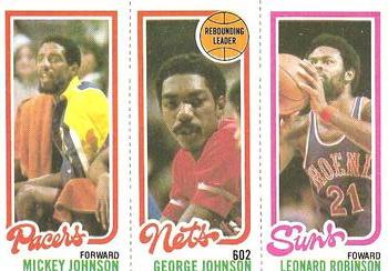 1980-81 Topps #119 / 154 / 193 Mickey Johnson / George Johnson / Leonard Robinson Front