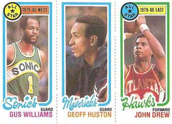 1980-81 Topps #5 / 12 / 67 Gus Williams / Geoff Huston / John Drew Front