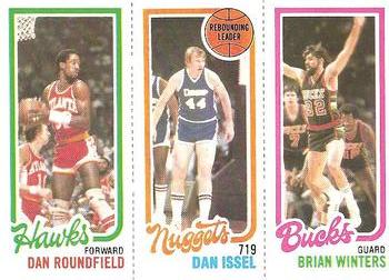 1980-81 Topps #29 / 73 / 152 Dan Roundfield / Dan Issel / Brian Winters Front