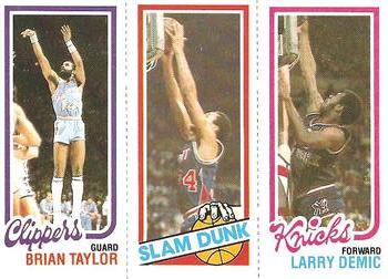 1980-81 Topps #167 / 221 / 253 Brian Taylor / John Shumate / Larry Demic Front