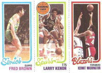 1980-81 Topps #203 / 205 / 228 Fred Brown / Larry Kenon / Kermit Washington Front
