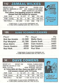 1980-81 Topps #36 / 142 / 186 Dave Cowens / Paul Westphal / Jamaal Wilkes Back