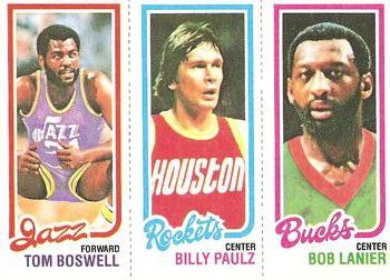 1980-81 Topps #109 / 150 / 238 Tom Boswell / Billy Paultz / Bob Lanier Front